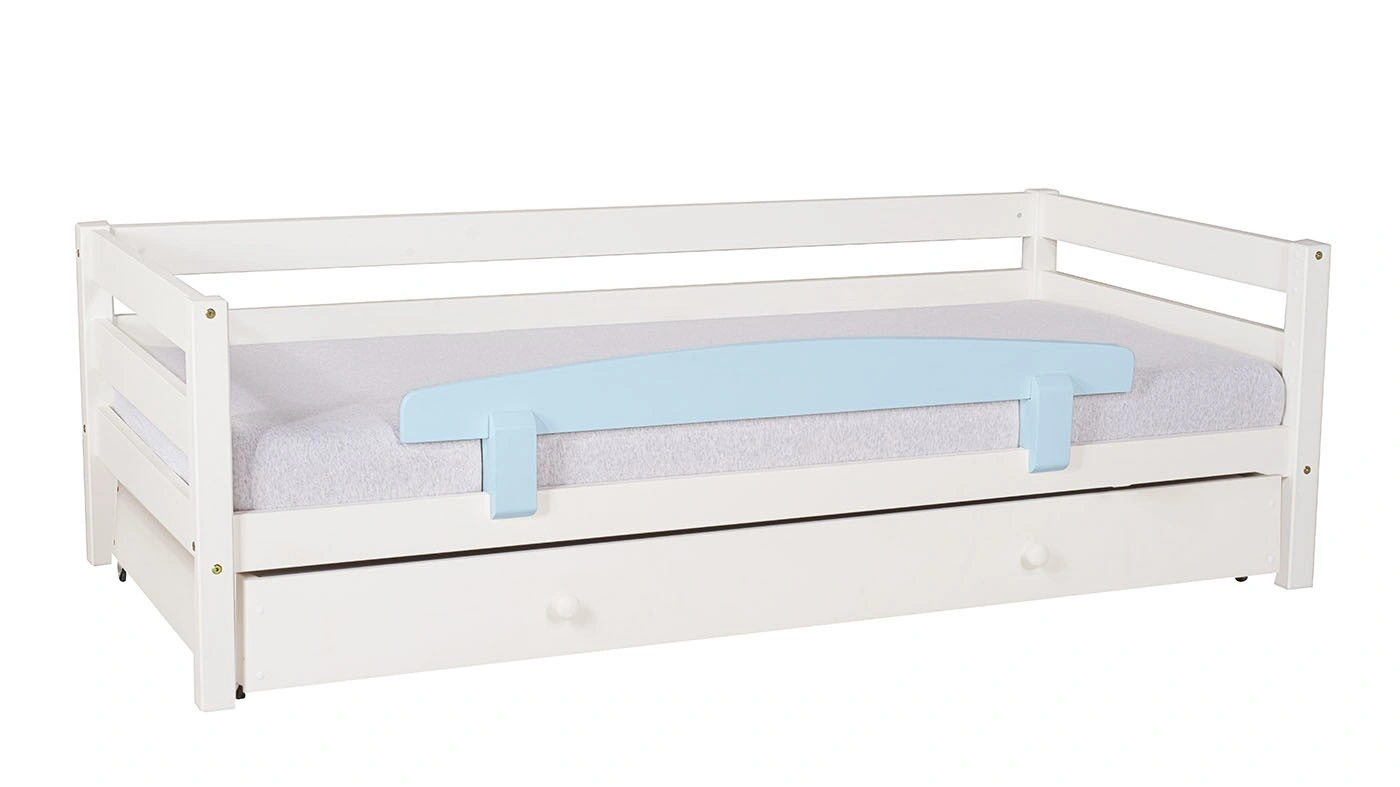 מיטת ילדים מיקה עם ארגז רוחב 80 ס"מ | עם מעקה אחורי